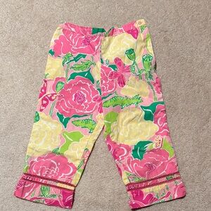 Lilly Pulitzer Pink and Yellow Floral Kids Bottoms